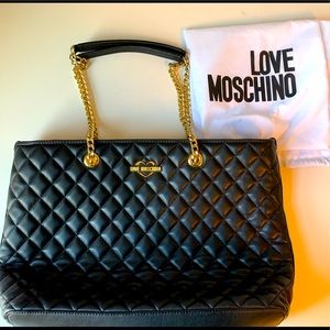 Love Moschino quilted leather tote
